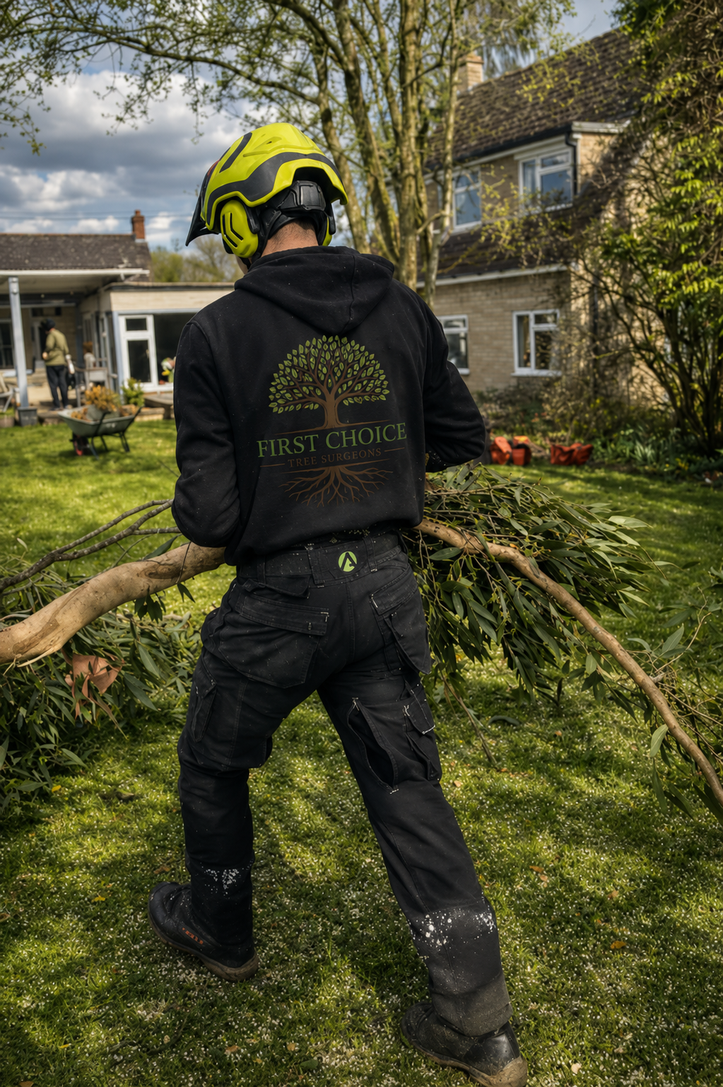 First Choice worker clearing branches in Adare